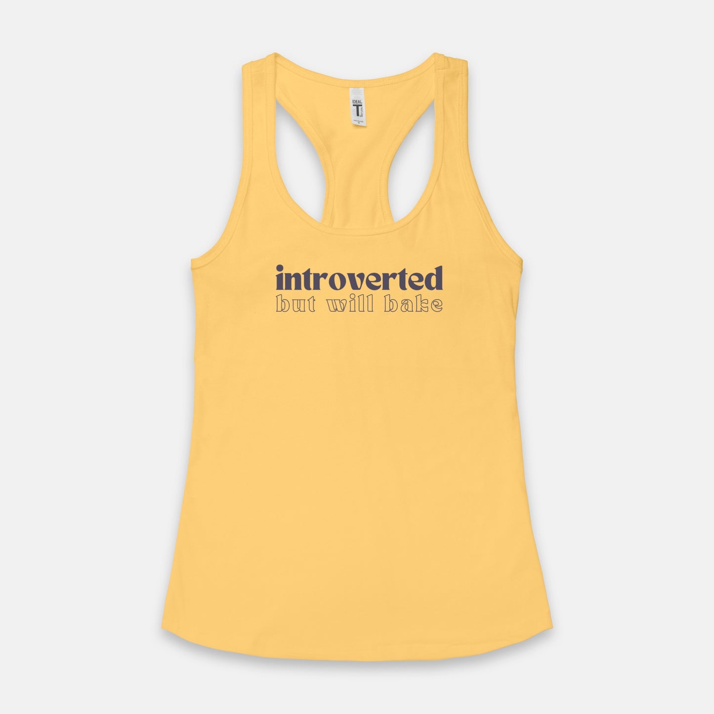 Introverted But Will Bake Racerback Tank