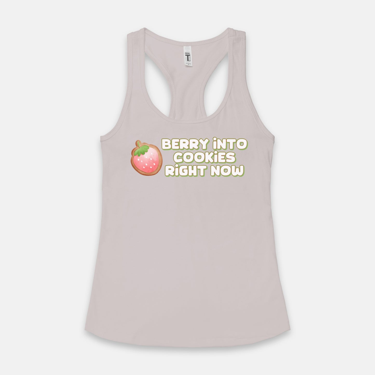 Berry Into Cookies Right Now Racerback Tank