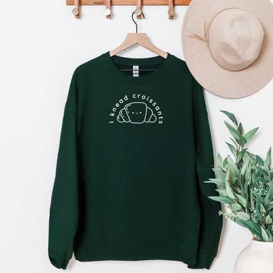 I Knead Croissants Crew Neck Sweatshirt