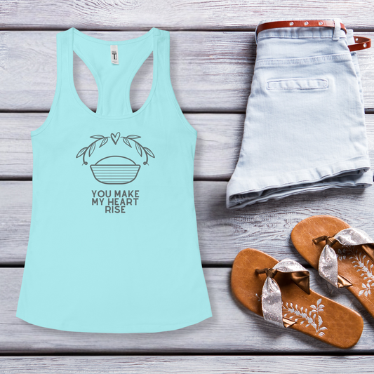 You Make My Heart Rise Racerback Tank