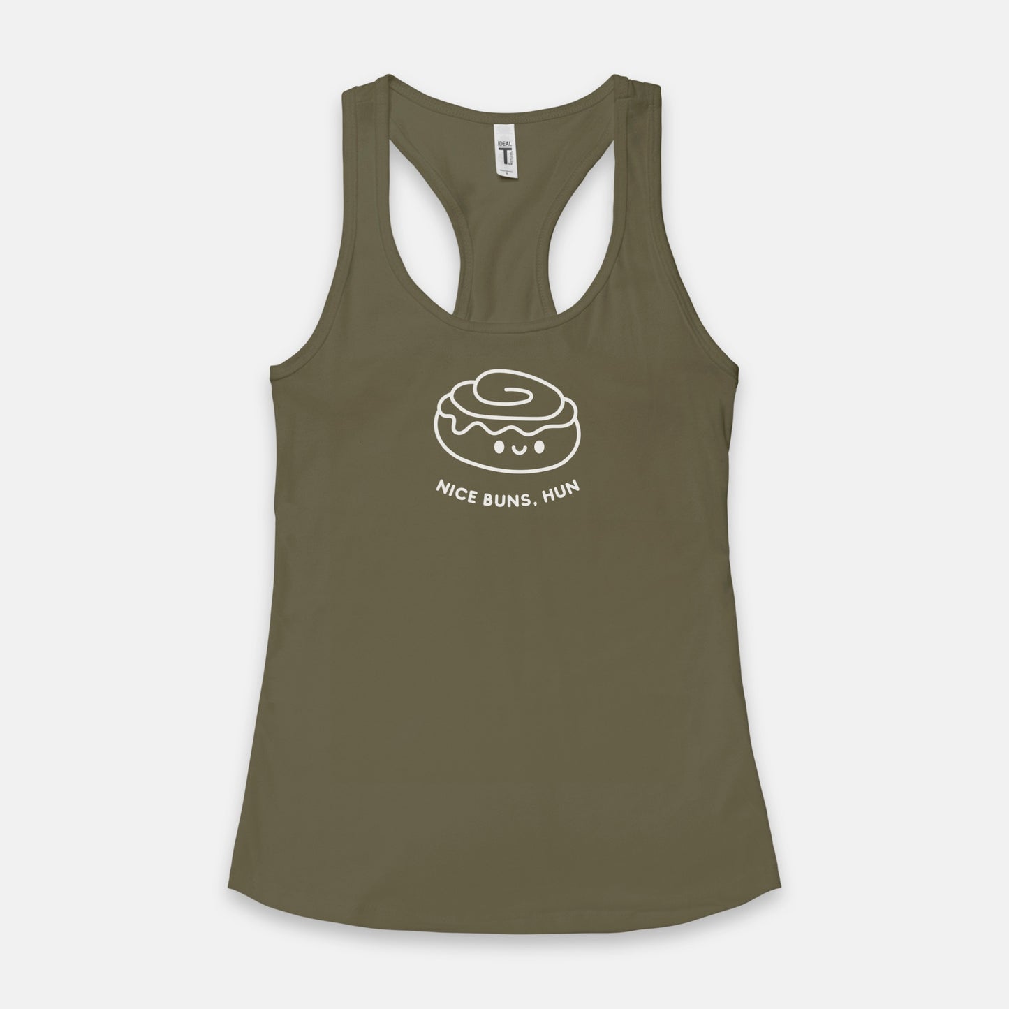Nice Buns, Hun Women's Racerback Tank